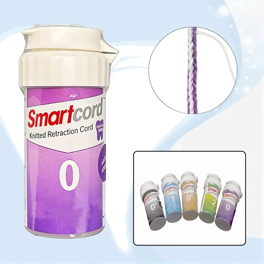 

3PCS Disposable Gingival Retraction Cord Knitted Cotton Hemostatic 5 Sizes (00, 0, 1, 2, 3) for Crown Preparation