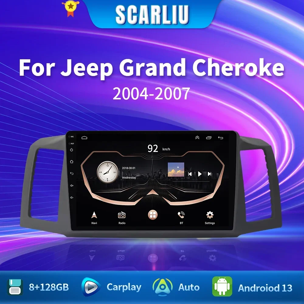 

for JEEP Grand Cherokee WK 2004-2007 Car Radio Stereo Carplay Auto GPS Navigation Head Unit Autoradio 2 Din Android Multimedia