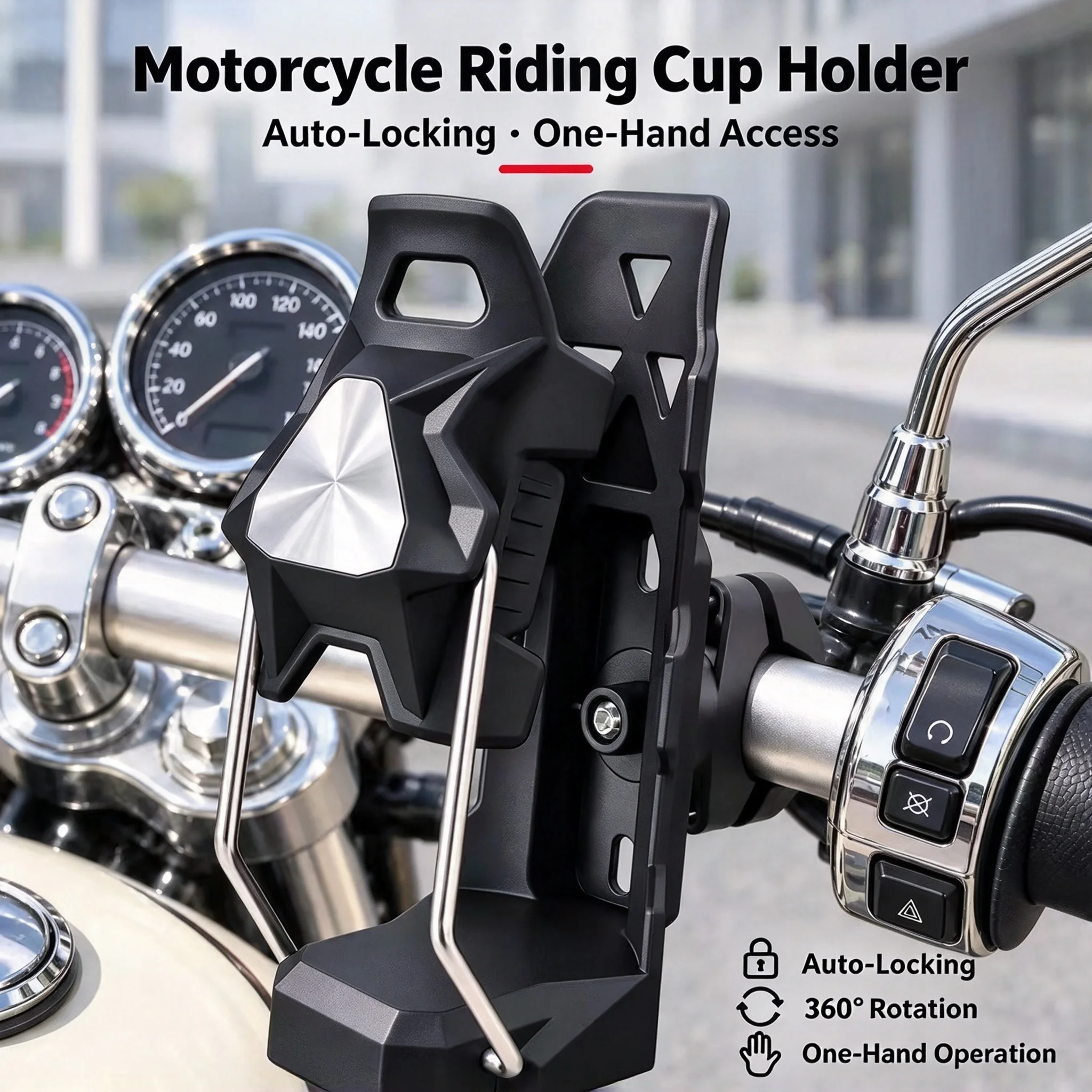 1 Set 360 Degree Adjustable Handlebar Cup Cage Universal Bike Motorcycle Water Bottle Holder For MTB Road Cycling ADV Motorbikes