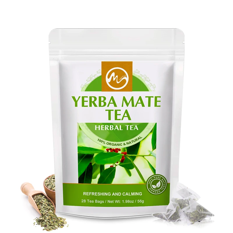 Yerba Mate Tea en polvo instantáneo con prebióticos, probióticos, energía limpia, claridad mental, bienestar intestinal, súper bebida para adultos