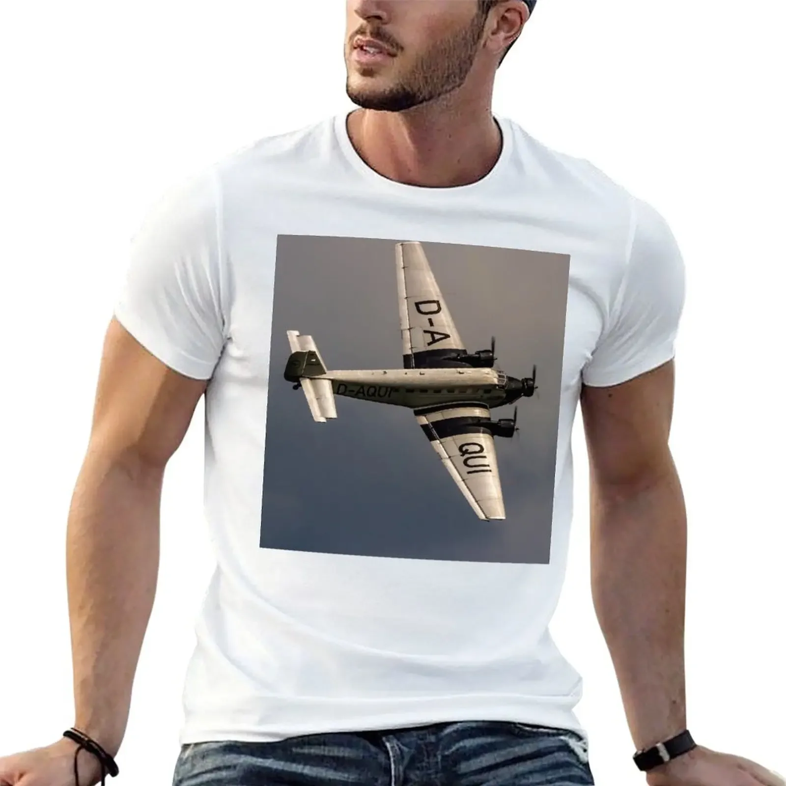 Junkers Ju 52/3m D-CDLH 'Tempelhof' T-Shirt summer top aesthetic clothes Short sleeve tee mens clothes