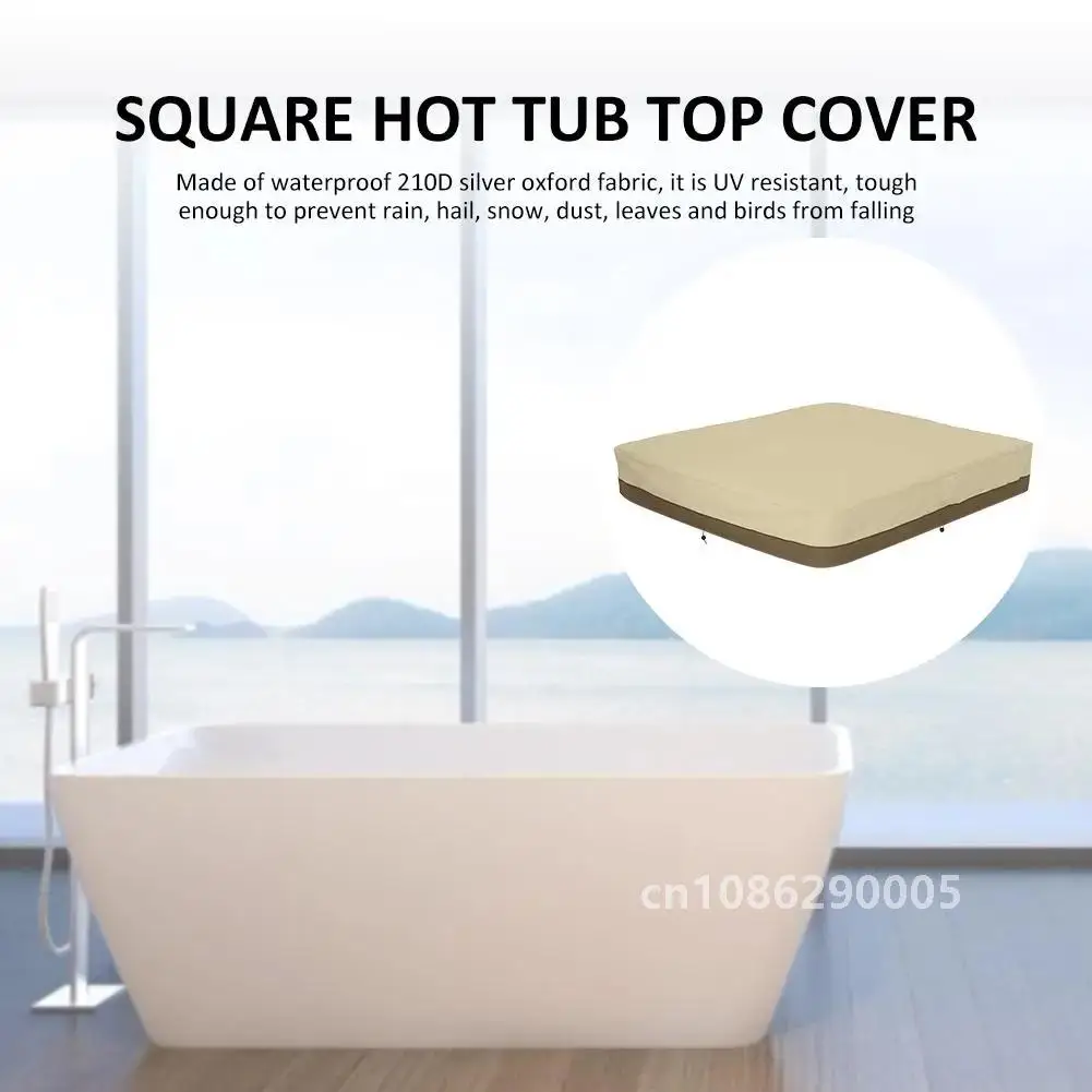 Outdoor Bathtub Swimming Pool Dust Cover Square Hot Tub Cover Waterproof Canopy Daily Courtyard SPA Cover