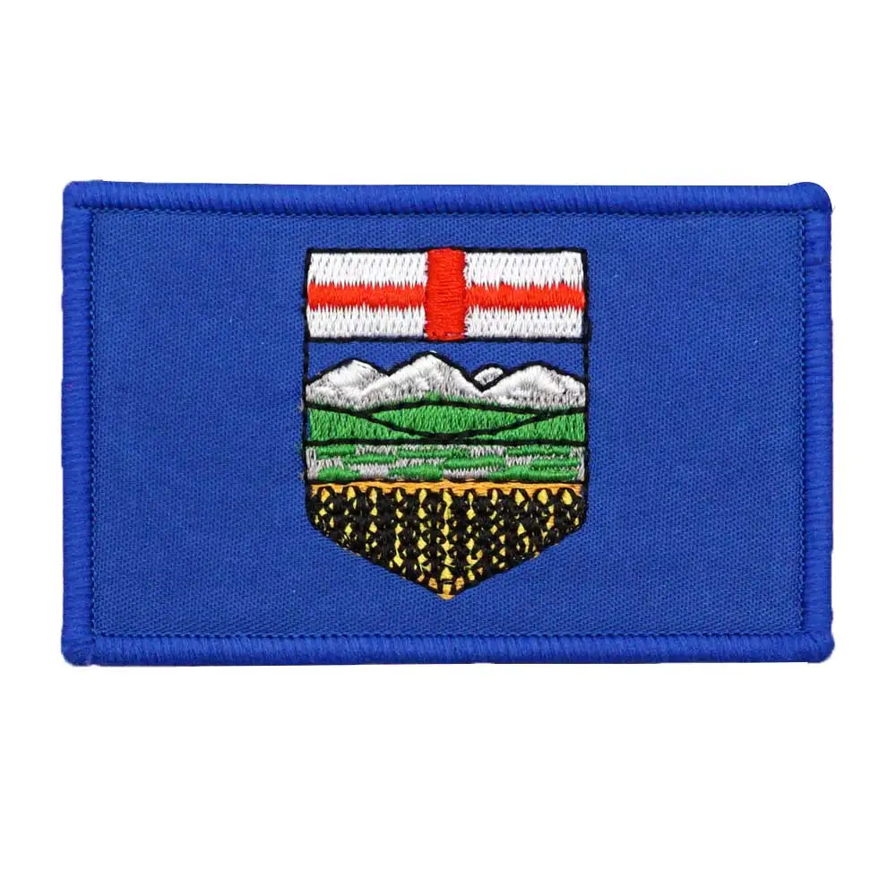 Flag of Alberta patch  Embroidered Patch Hook & Loop Sew on Embroidery Military Badge