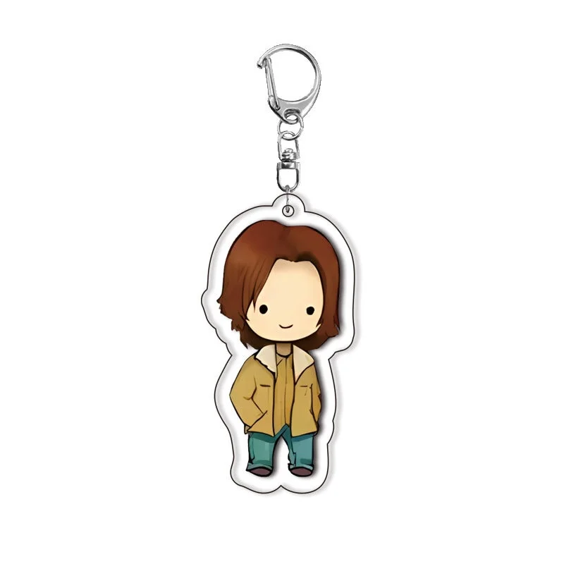 Anime Supernatural Accessories Decorations Collections Acrylic Key Ring Keychain Letter Pendants Backpack HD view 6