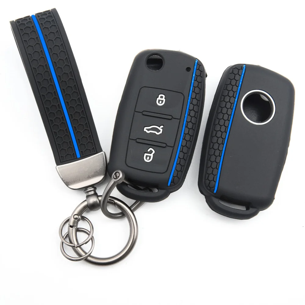 Soft Key Holder With Lanyard For Volkswagen Golf Passat Jetta Lavida Bora Santana Slim Fit Lightweight Drop Resistant Daily Use