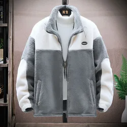 2024 Autumn/Winter New Fashion Trend Lamb Fleece Jacket Men's Casual Loose Comfortable Thick Warm High Quality Coat M-3XL