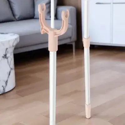 

Retractable Clothes Rod Extendable PP Aluminum Strong Bearing 5kg Balcony Wardrobe Clothes Drying Pole Simple Practical