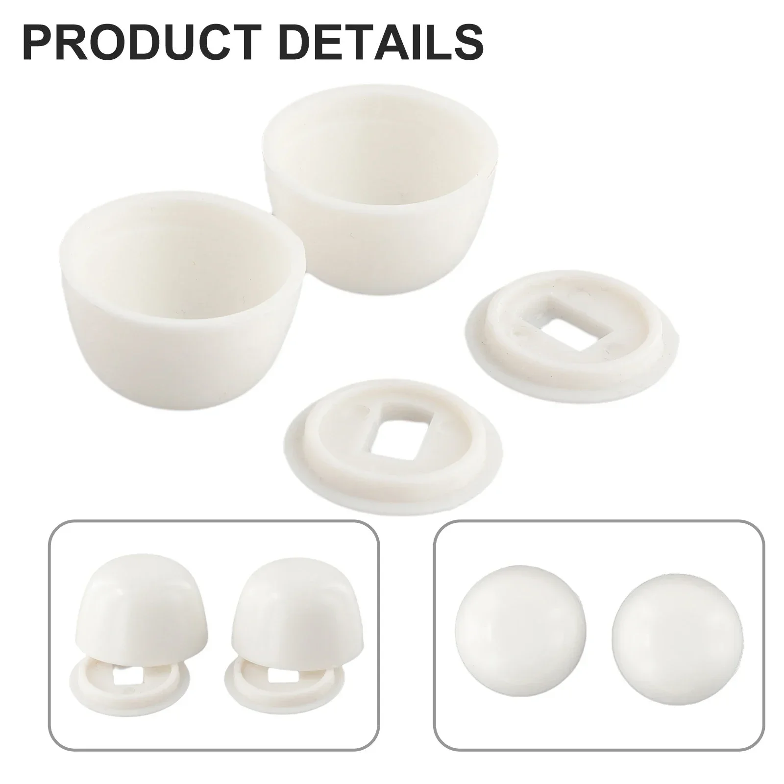 Kit New Set Bolt Cover Set 2 Pair Of Spare 3.50X3.50X2.00cm Stinkpot Toilet Anchor Accessory Bolt Brand New Cover