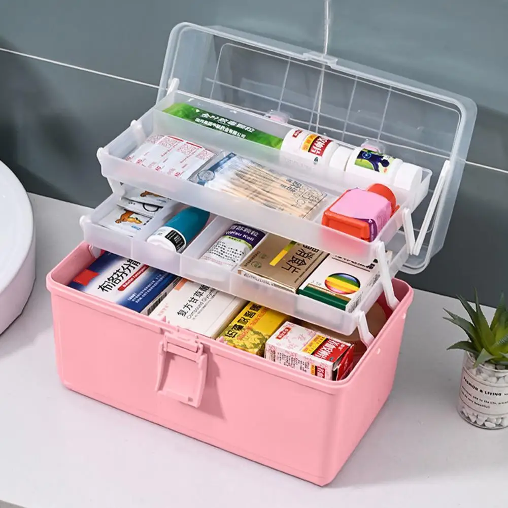 Organizing Box Storage Organizer Capacity Multi-layer Folding Organizer Box with Handle for Paint Brushes Sewing for Artists