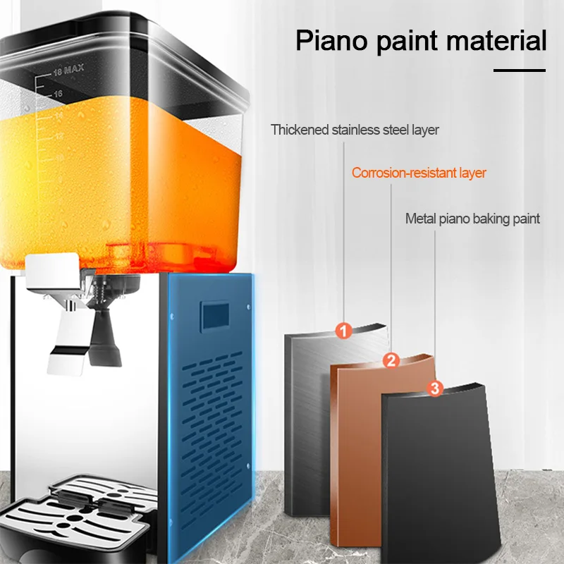 20L Commercial Use Beverage Juice Refrigeration Drink Machine Single-Cylinder Beverage Dispenser for Juice Milkshake Coffee Soda