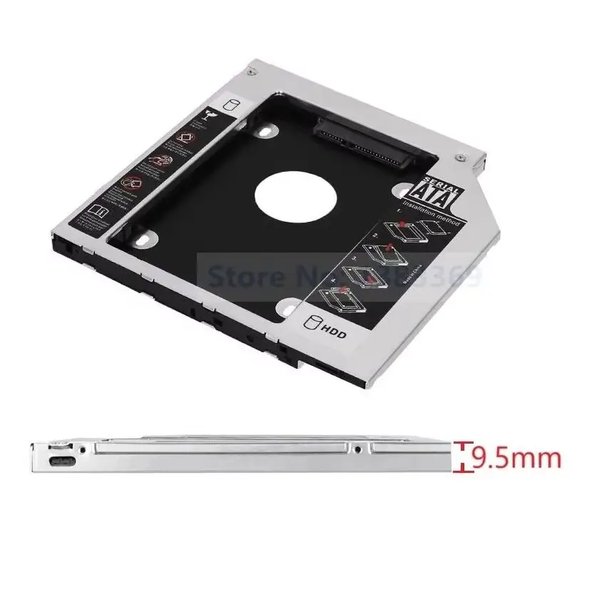 Кронштейн-адаптер (кэди) для 2.5-дюймового HDD/SSD в отсек оптического привода, 9.5 мм, для Sony VGN-Z VGN-TT31MR PCG-41218M UJ8A2ABSX2-S UJ862AS