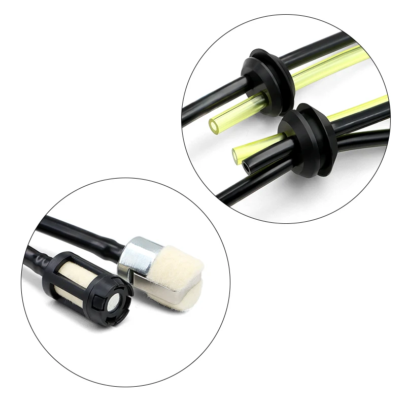 1 ~ 50 مجموعات مجموعة مرشحات أنابيب الوقود ل بالمنشار جزازة العشب العشب الانتهازي العالمي مرشح خزان الوقود أنابيب زيت خرطوم الوقود أدوات الحدائق