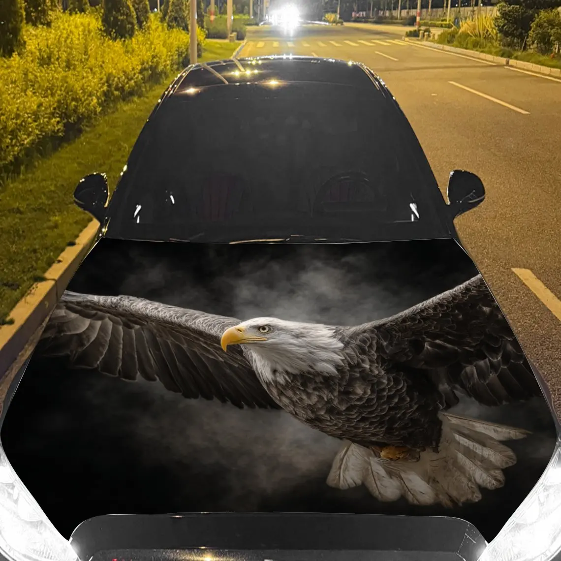 

Автомобильные наклейки Eagle Spreading It Wings Amidst A Hazy Backdrop, наклейка на капот автомобиля, водонепроницаемая самоклеящаяся виниловая графическая наклейка
