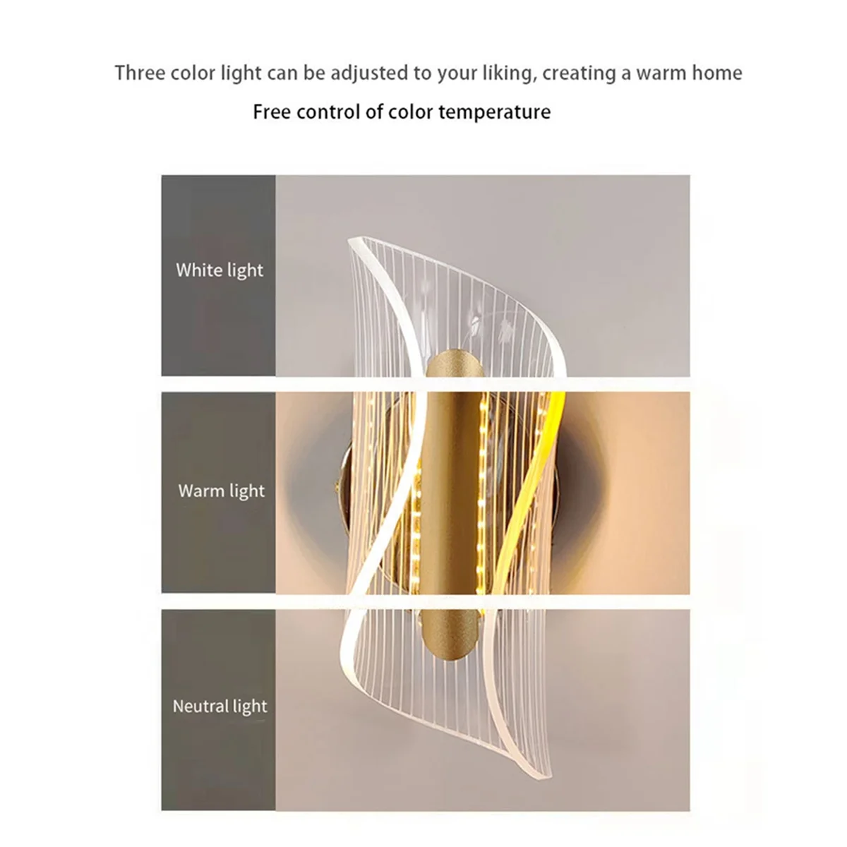 Modern Wall Sconce Dimmable LED Wall Sconce Spiral Flow Design LED Wall Sconce for Living Room Bedroom Hallway