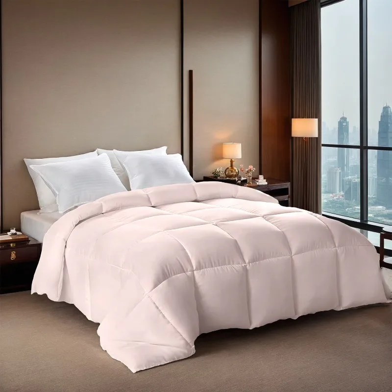 

Plus Size Pink Thick Comforter - Ultra-Soft Warm Microfiber Bedding Luxury Hotel-Quality for Single/Double/King Beds