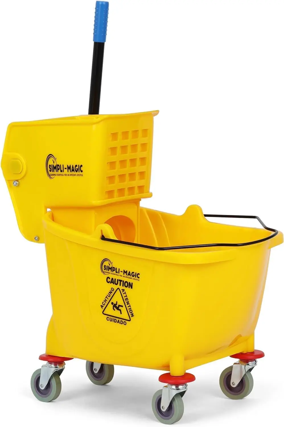 

Commercial Mop Bucket with Side PrWringer, 36 Quart – 50,000 Cycles Wringer – Industrial Mop Bucket