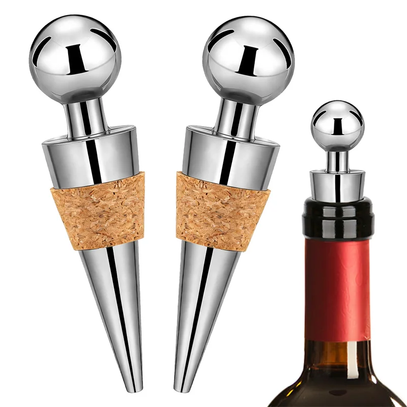 

2pcs/4pcs Round Plastic Wooden Wine Stopper Bottle Stoppers for Champagne Saver Decoration for Kitchen Club Weeding Party