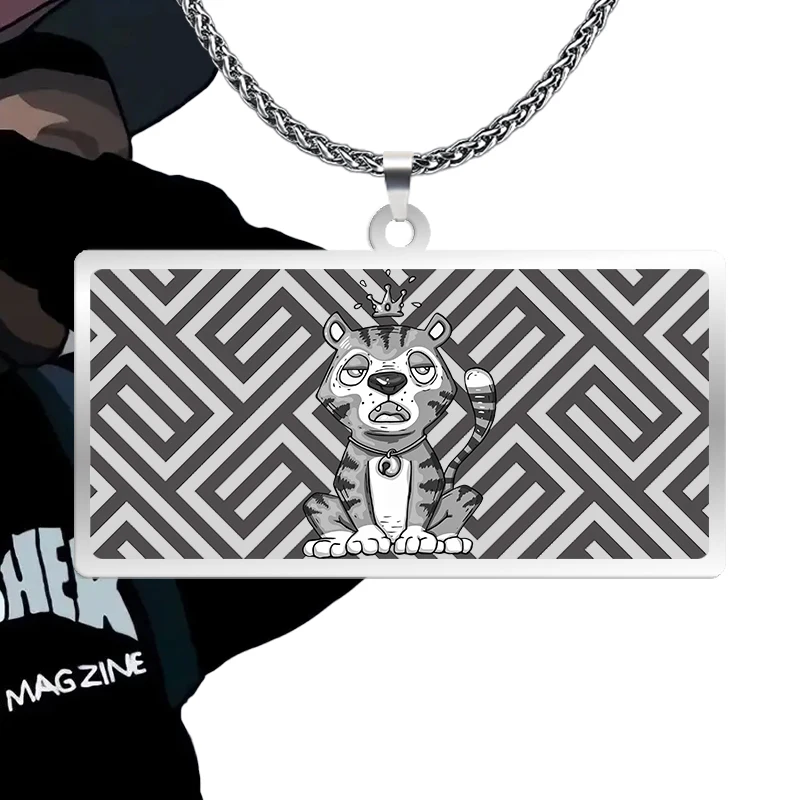 

Tiger Men Decoration Hip Hop Necklaces Laser Printing Necklaces Pendants Street Lawyer JDM Children Teen Dating Famous Brand