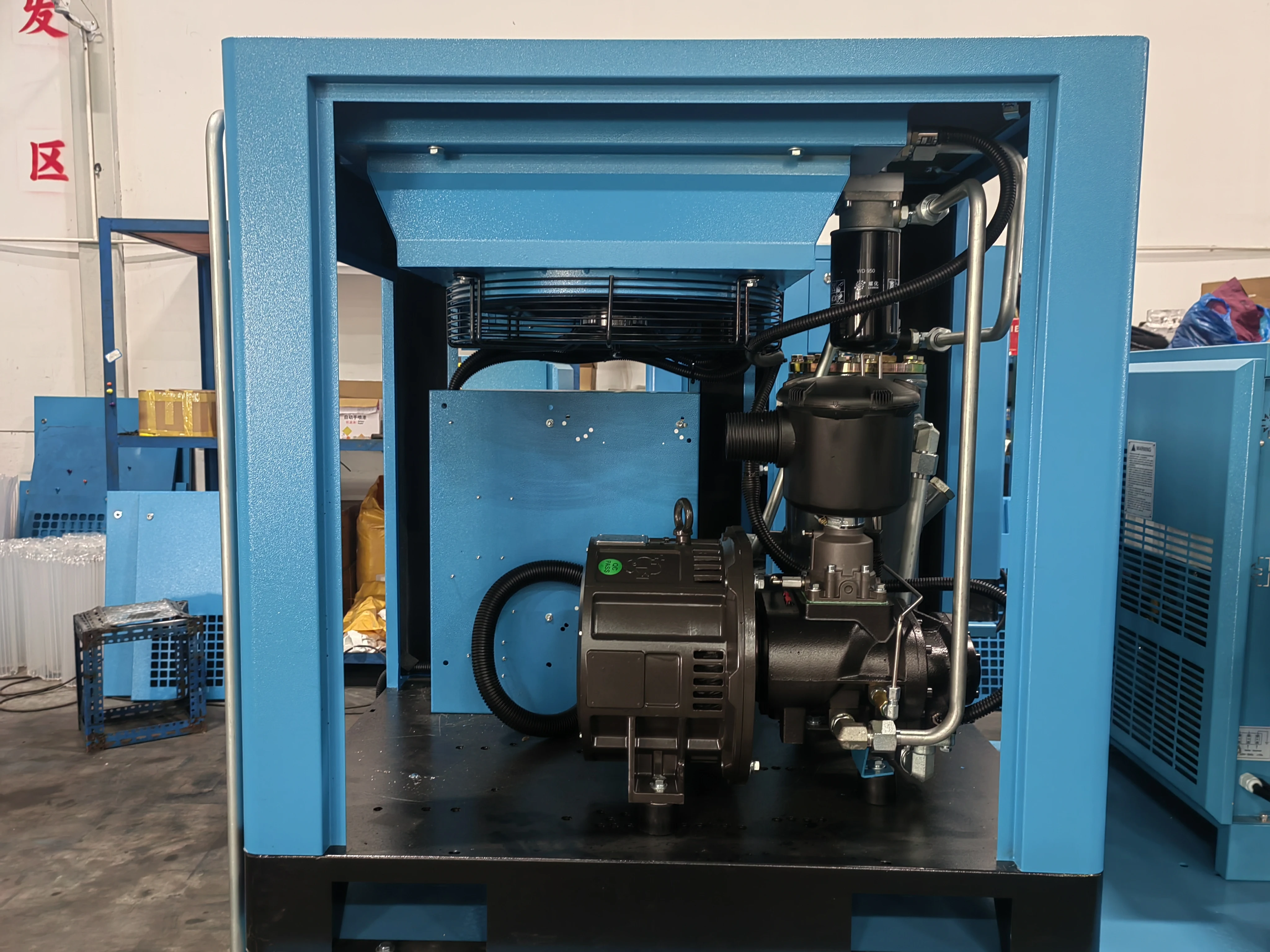 Factory Direct 50HP/37Kw Variable Frequency Screw Air Compressor Energy-Efficient with 8 10 13 Bar Low Noise Motor Core Engine