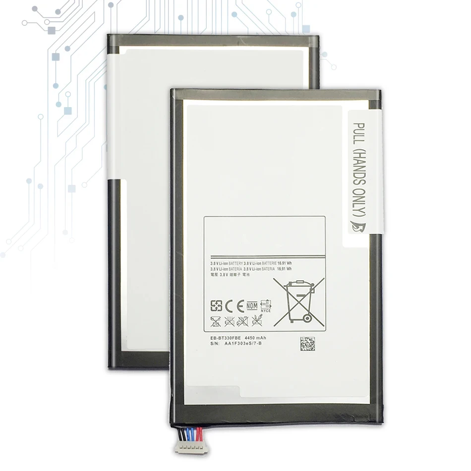 Batería de EB-BT330FBE para Samsung Galaxy Tab 4 8,0 T330 T331 T331C T335 SM-T330 SM-T331 SM-T335 batería 4450Mah número de seguimiento