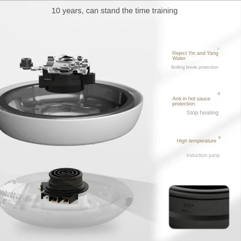 Bouilloire électrique en acier inoxydable, théière automatique, grande capacité, 220V, 007 hlod, 304