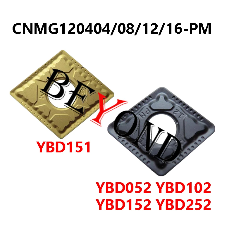 

CNMG120408-PM YBD151 YBD252 Carbide Inserts For Cast Iron CNMG120404-PM YBD102 CNMG120412-PM YBD152 CNMG120416-PM YBD052 CNMG