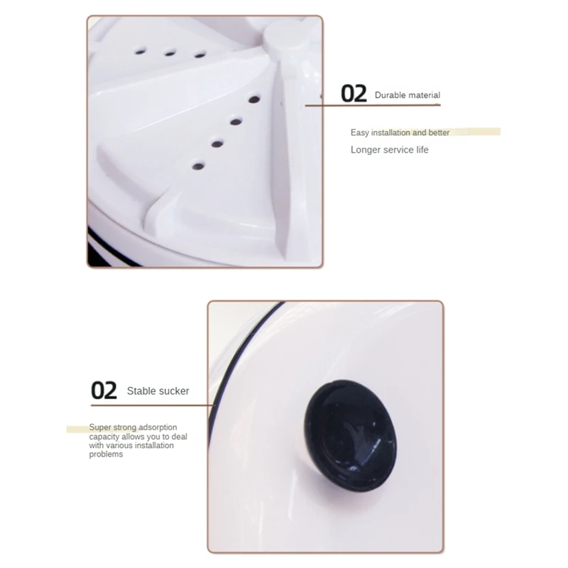 The Newportable Washing Machine Ultrasonic Turbine Mini Washing Machine With Suction Cups For Home Travel RV Apartment