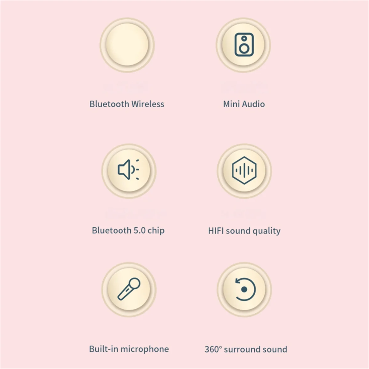 

M07K Mini Karaoke Audio with 2 Wireless Microphones for Kids Adults, Portable Bluetooth Speaker Toy for Girls and Boy-Pink