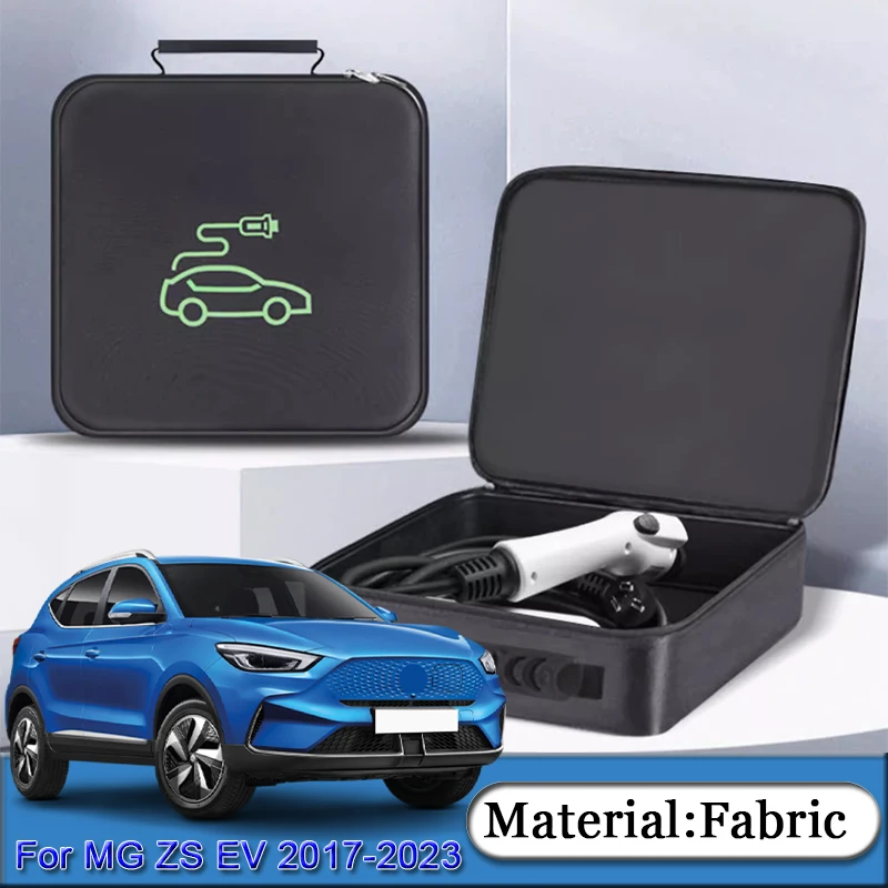 

For MG ZS EV 2017-2022 2023 Car Charging Cable Storage Bag Charger Plugs EV Sockets Equipment Organizer Bag Waterproof Accessory