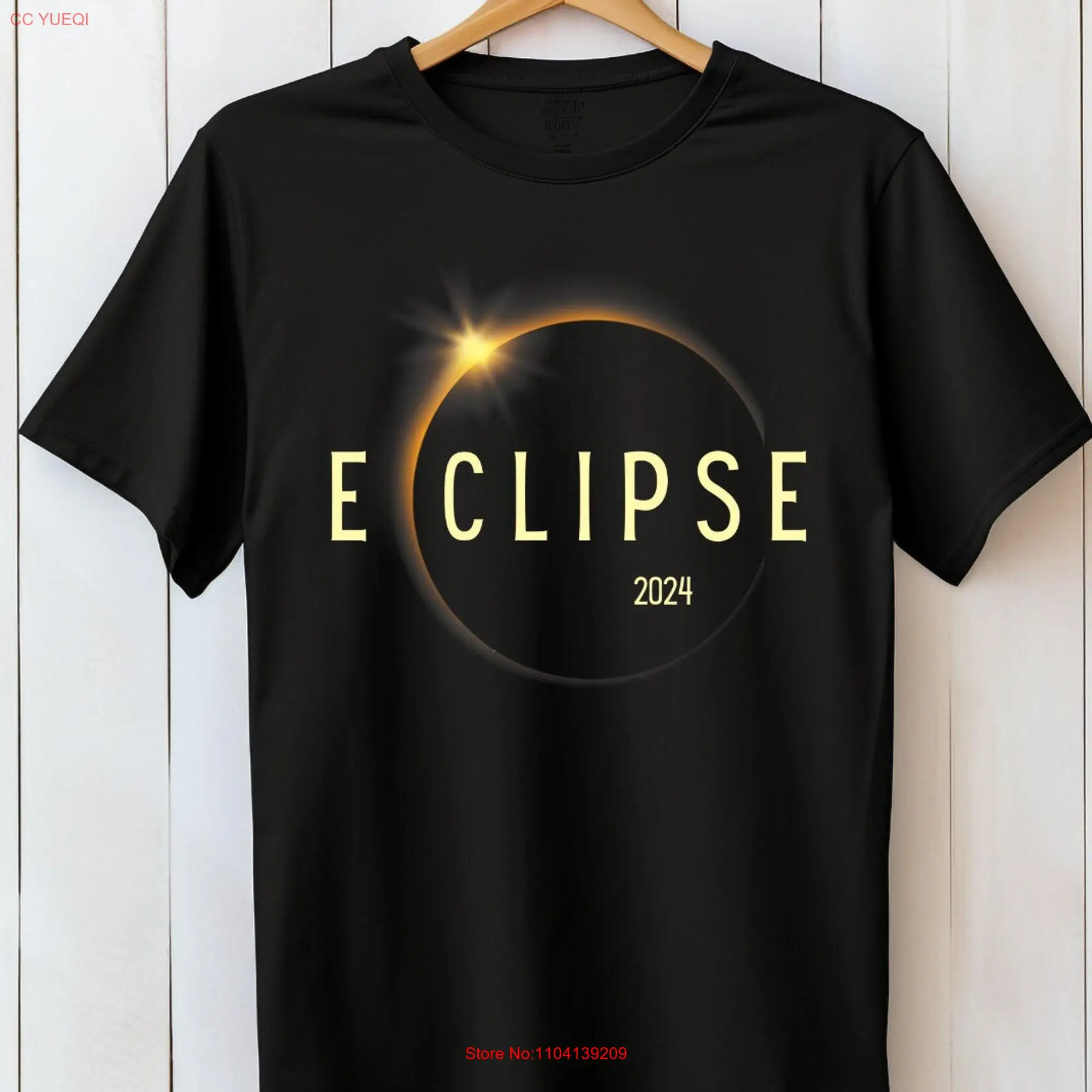 Heavy Cotton T Shirt America Totality 04 08 24 Total Solar Eclipse 2024 png Hiding Moon April 8th Sublimation design