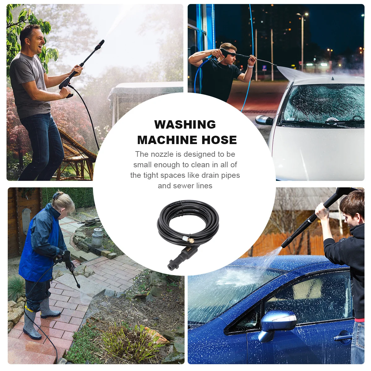 1 قطعة 6 متر خرطوم غسالة الضغط العالي لاستنزاف مياه الصرف الصحي وإزالة الحطام خرطوم الغسالة