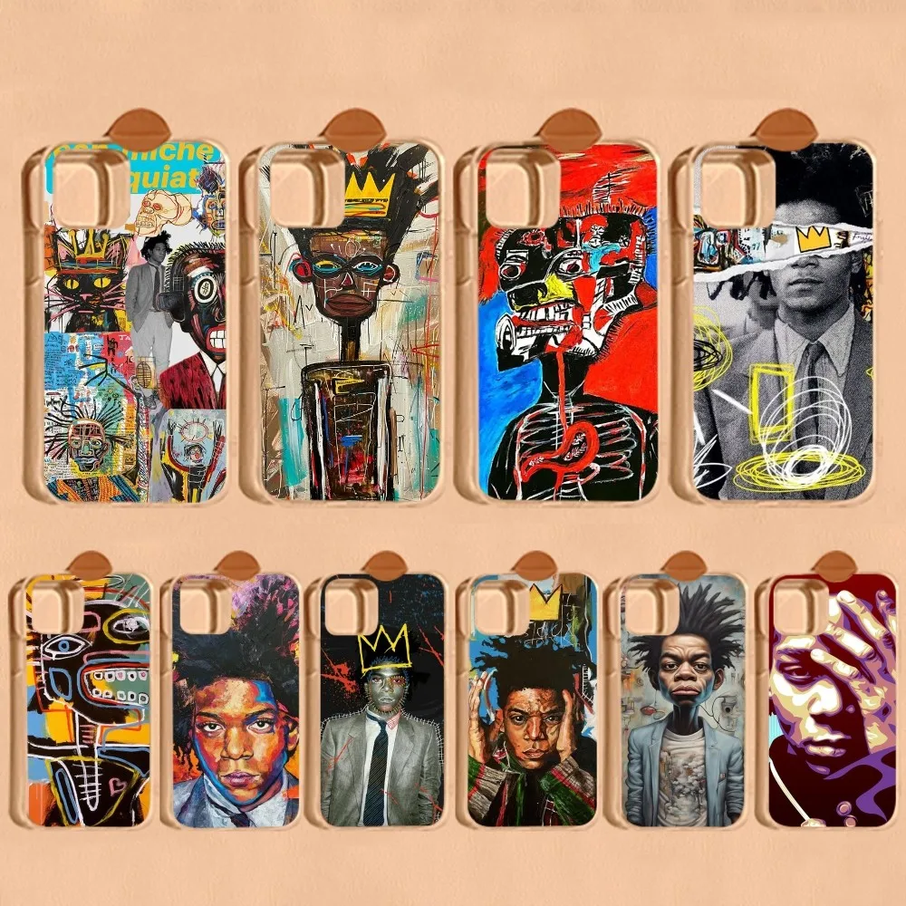 Artist J-Jean-Michel-Basquiat Phone Case For IPhone 16 15 8 7 6 6S Plus X SE XR XS 14 11 12 13 Mini Pro Max Mobile Case