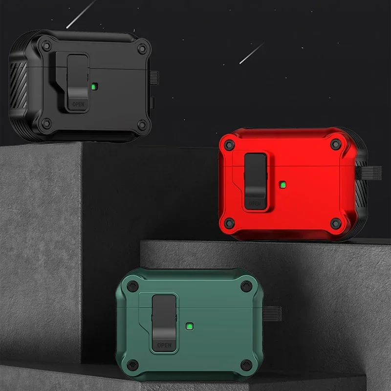 Công Tắc Dành Cho Tai Nghe Airpods Pro Ốp Lưng TPU Tính Bảo Vệ Rung 3 2 Ốp Lưng Phụ Kiện Quấn Dây Tai Nghe Có Móc Treo