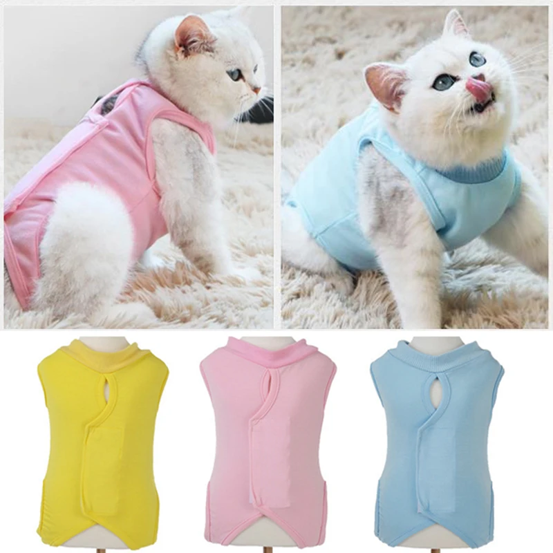 Anti-licking Sterilization Cat Clothes Pet Surgery Suit For Small Dog Cats Weaning Breathable Puppy Anti-scratch Body Strap Vest