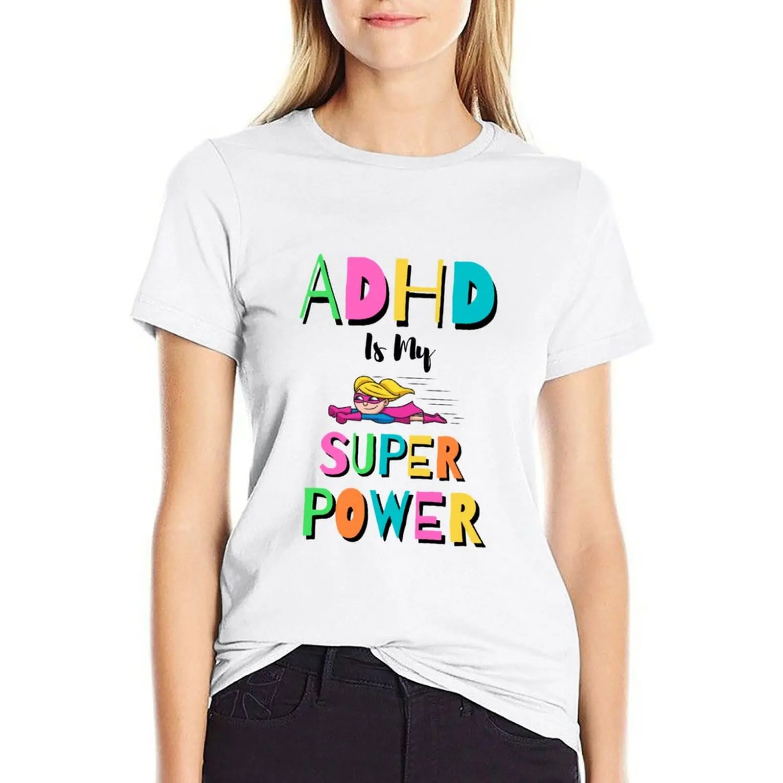 

Copy of Funny ADHD Awareness Quote for Kids ADHD is My Superpower T-Shirt. T-shirt summer tops black t-shirts for Women