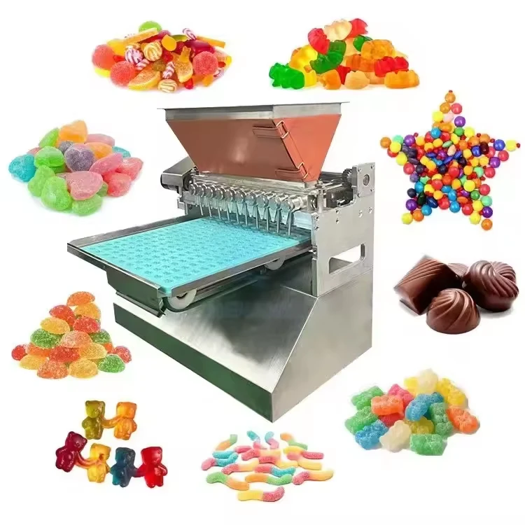 Desktop Desk Top Full Automatic Gummy Candy Bear Depositer Sweet Vitmin Jelly Gumme Make Machine 20 Kg per Hour