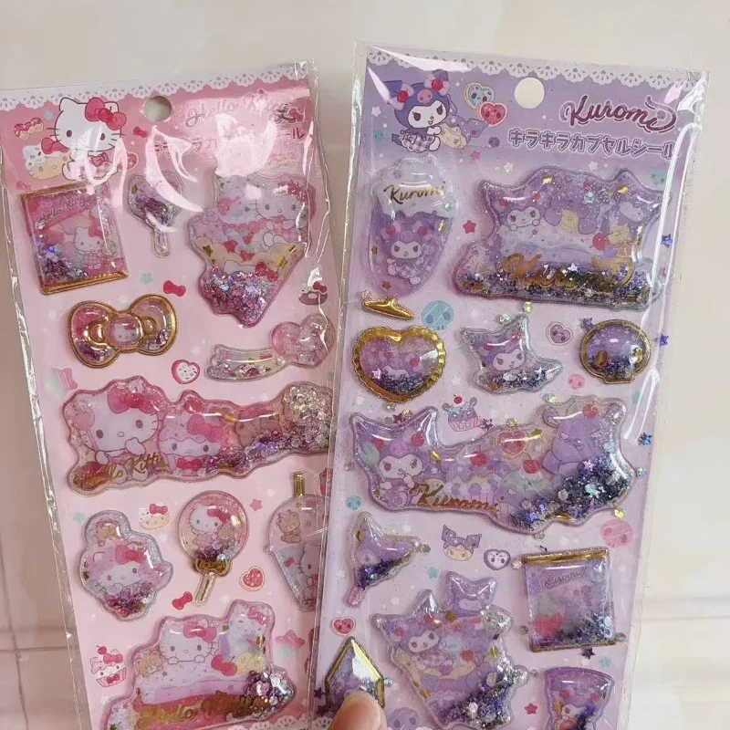 جديد Kuromi ملصق أنيمي الكرتون نجوم الأبعاد ملصق Diy بها بنفسك سطح المكتب قضية الهاتف المحمول الديكور فتاة الترتر مكافأة ملصق #5