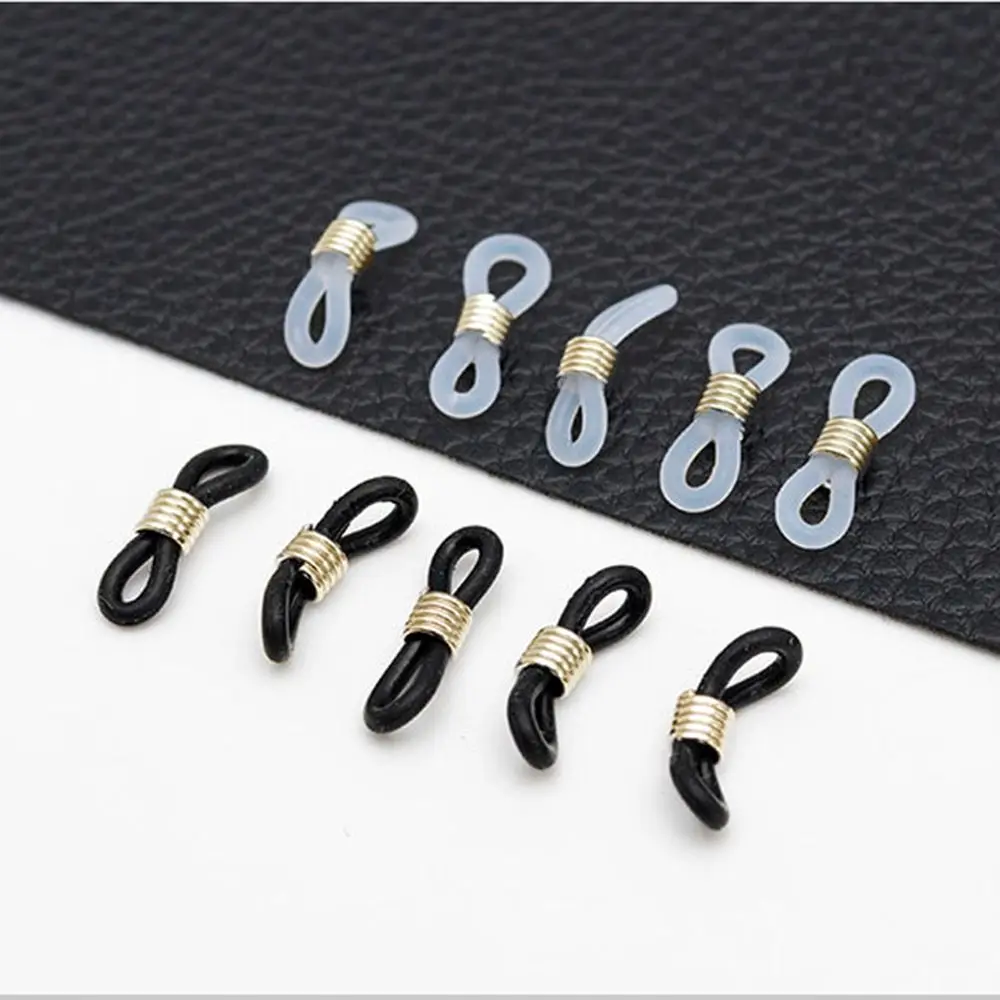 1 Set 20pcs Gold/Silver Plated Eyeglass Chain Strap Holders Glass Rubber Loop Ends