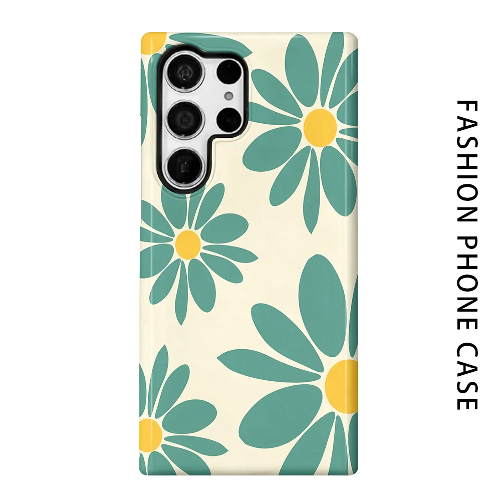 Sunlit Bloom Phone Case for For Samsung Galaxy S26 S25 S24 S23 S20 FE A56 A36 Ultra Glossy HD Hard Cover Film Shell