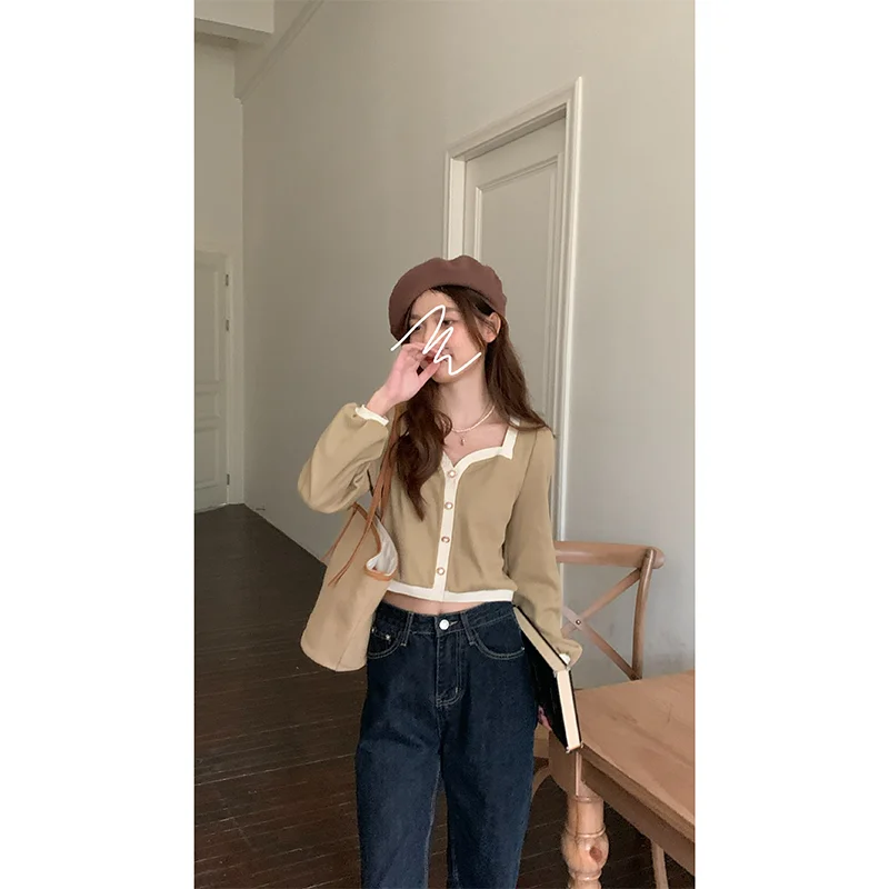

Long Sleeve Shirts Womens Striped Ruffled Button Down Tops Slim Fit Office Minimalist Retro Elegant Commuting Casual Autumn