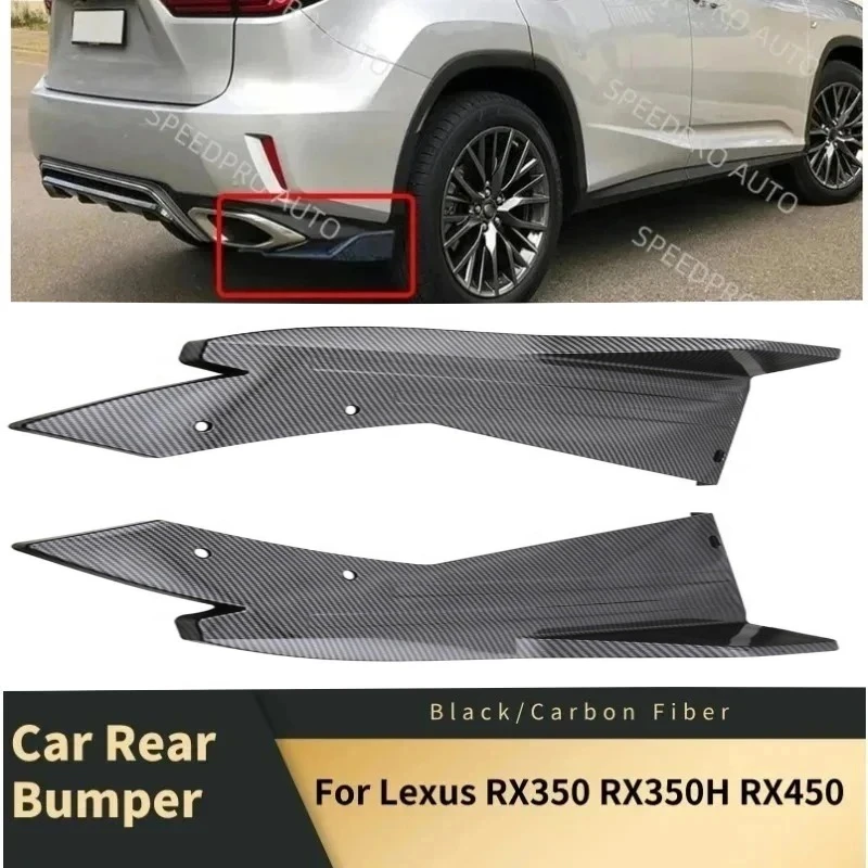 

Rear Bumper Spoiler Lips For L-exus RX350 RX350H RX450 Splitter Diffuser Scratch Protector Trims Side Skirt Extension Body Kit