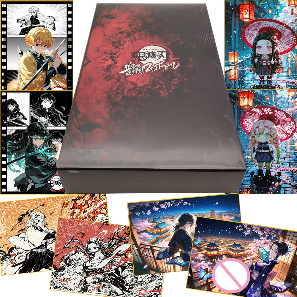 

Wholesale Anime Demon Slayer Collection Cards Highly Popular Charm Characters Exclusive Peripheral Color Paper Cards Toys Gifts