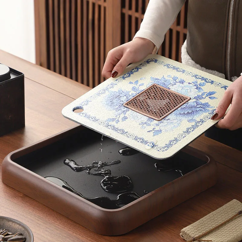 Chinese Serving Tea Tray Decorative Accessories Table Ceremony Valet Living Room Tea Tray Hospitality Wooden Bandejas Teaware