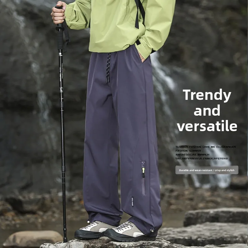 

American Functional Straight Leg Jaet Pants Men Spring Autumn Trendy Loose Wide Leg Outdoor Mountain Climbing Paratrooper P...