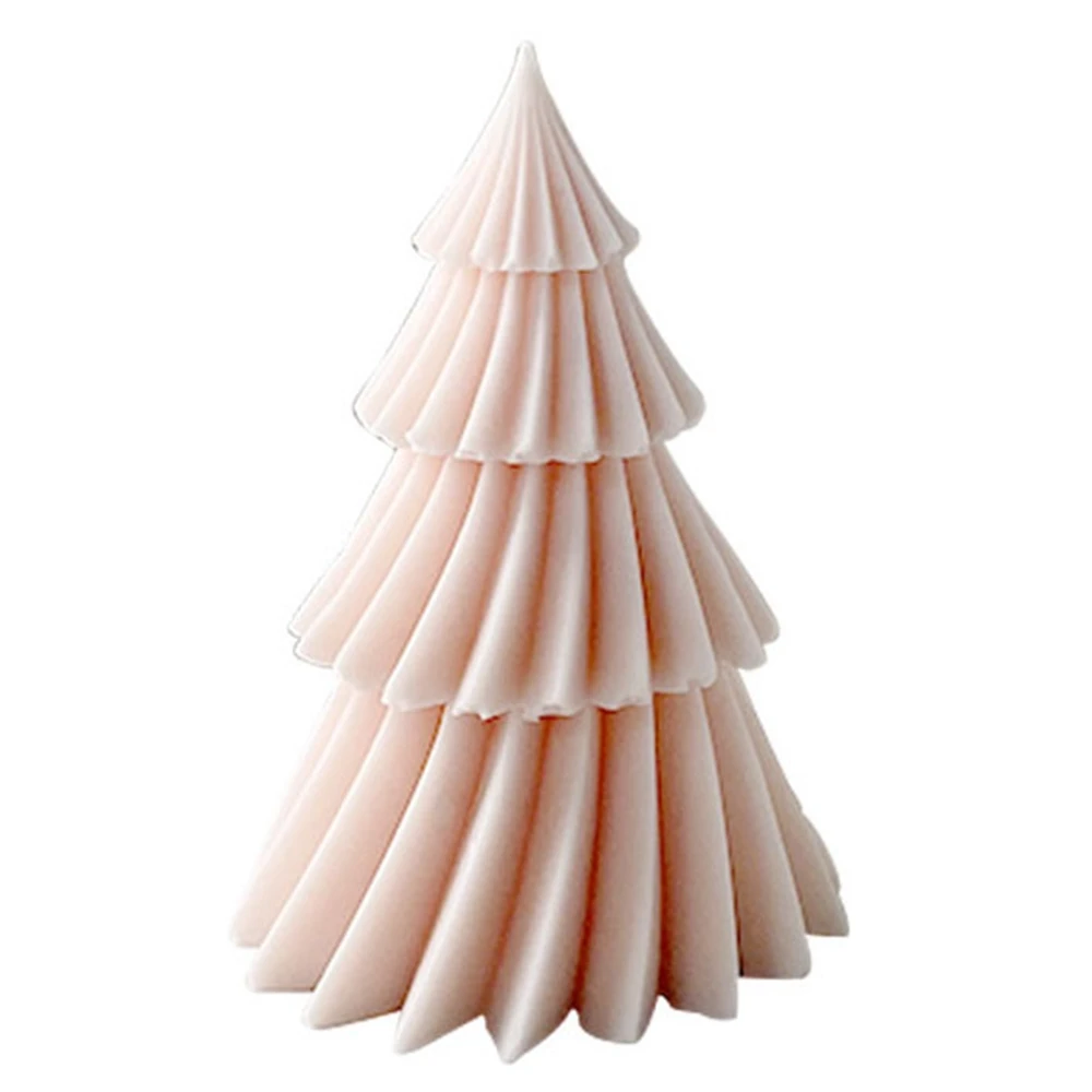 

Folding Fan shaped Candle Silicone Mold DIY Geometric Rotation Pine Tree Candle Silicone Mold Making Tools Handmade Fragrance