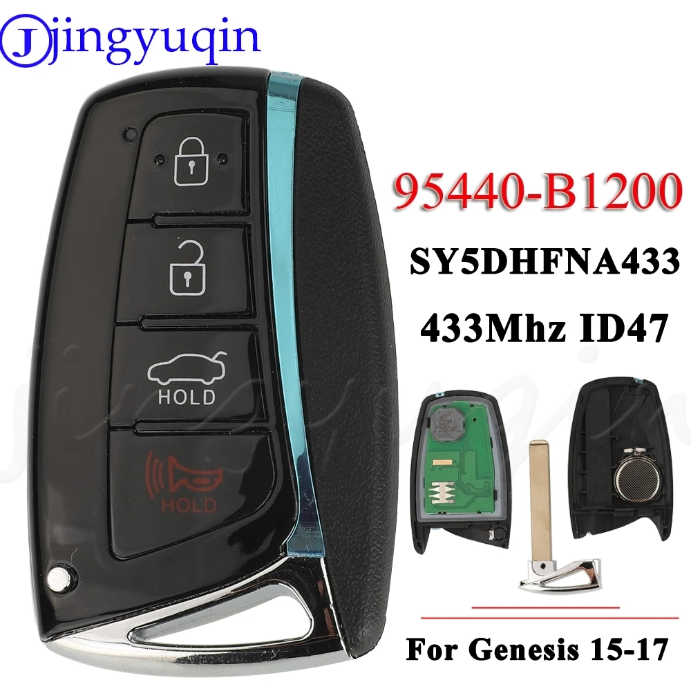 

JYQ 95440-B1200 SY5DHFNA433 Remote Car Key 433MHz ID47 Chip For Hyundai Genesis G80 2015 2016 2017 Auto Fob Control