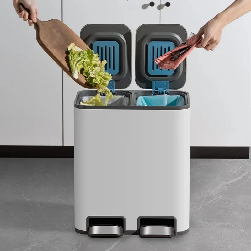 

Kitchen trash can Household dry and wet separation Environmental protection Stainless steel Large capacity