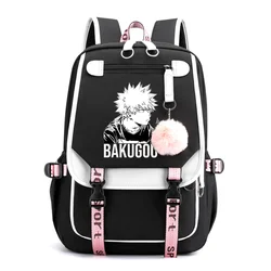 Sac à dos Bakugou Katsuki Anime Street pour adolescent, sac à dos Cool USB, sacs à dos à fermeture éclair, haute qualité, nouvelle mode