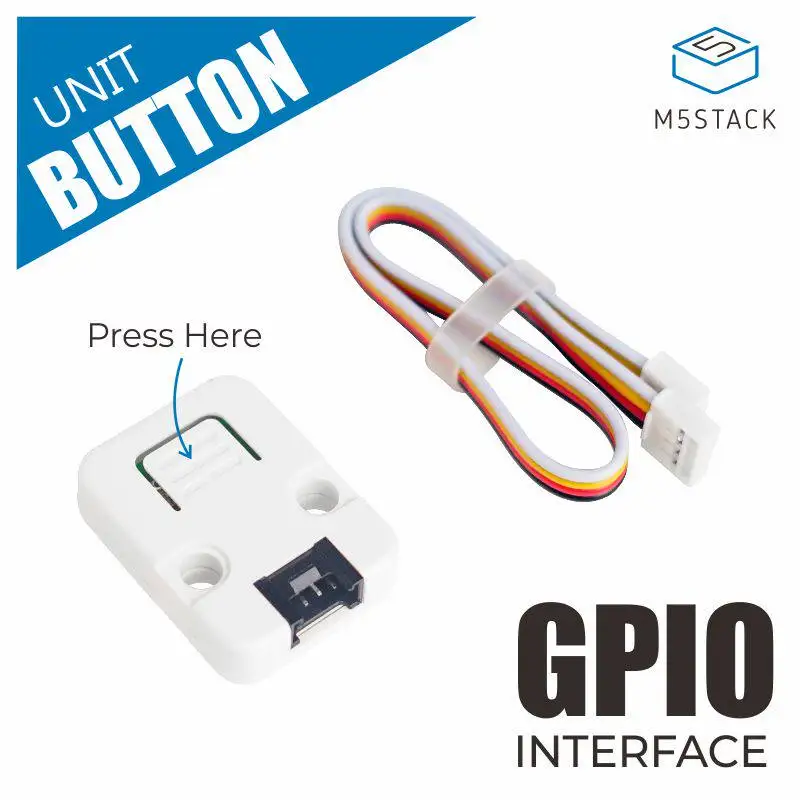 M5Stack Official Mini Button Unit Module - Light Touch Button with GPIO Interface for Electronics And DIY Projects