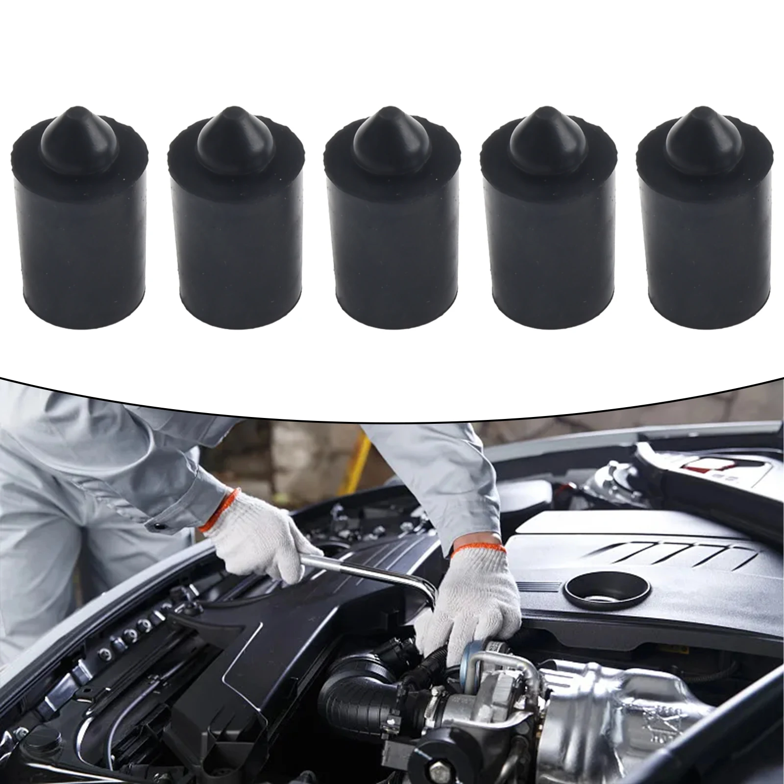 Trunk Lid Clips Easy Installation Hood Bumper Practical Replacement Black Buffer Compartment Rubber For Nissan